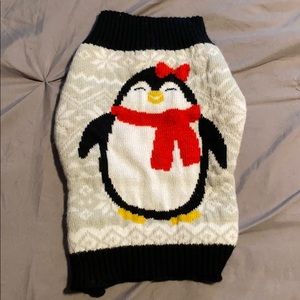 Penguin dog sweater